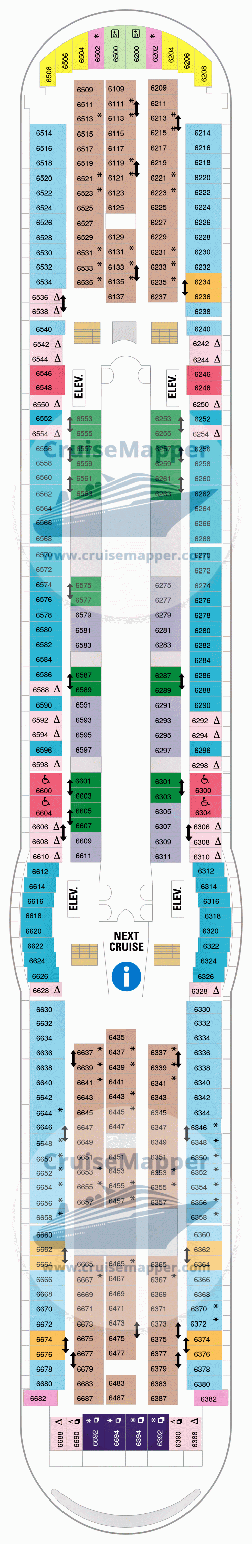 Voyager Of The Seas Deck 6 Plan Cruisemapper