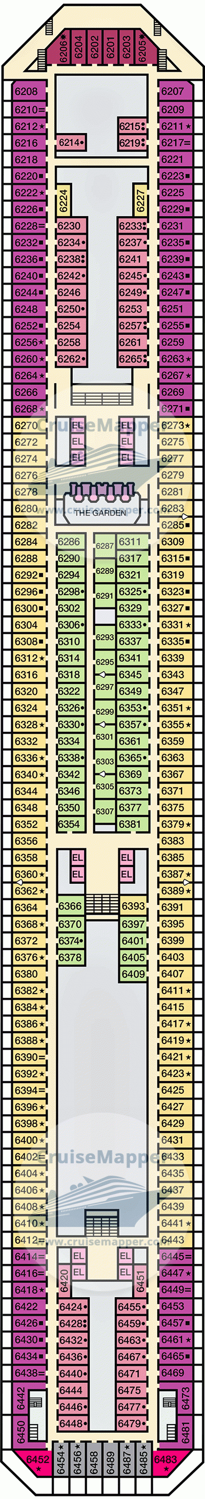 Carnival Liberty Deck 6 Plan Cruisemapper
