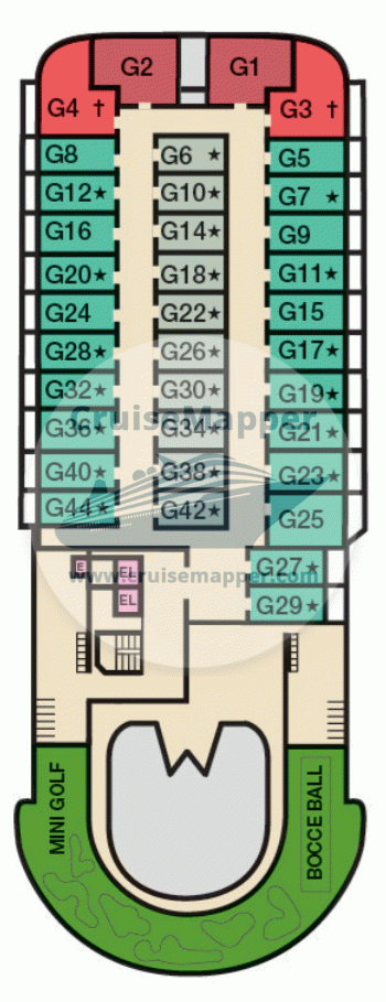 Carnival Elation Deck 14 Plan Cruisemapper