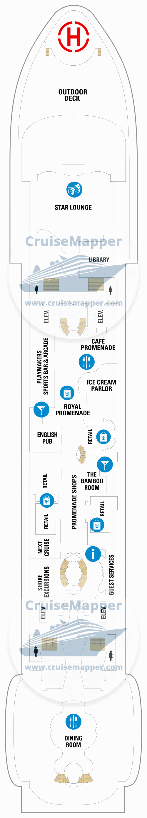 Mariner Of The Seas Deck 5 Plan Cruisemapper