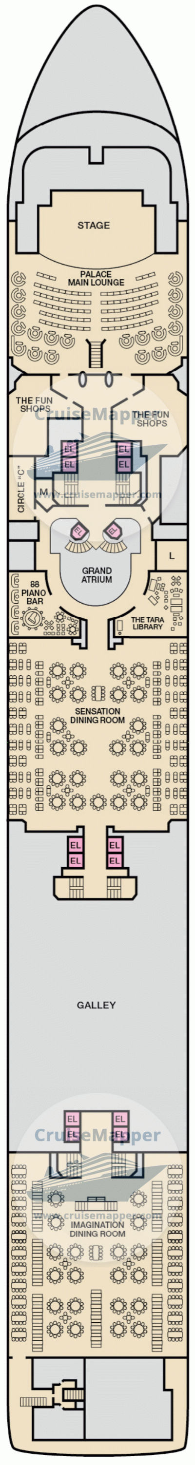 Carnival Fascination Deck 8 Plan Cruisemapper