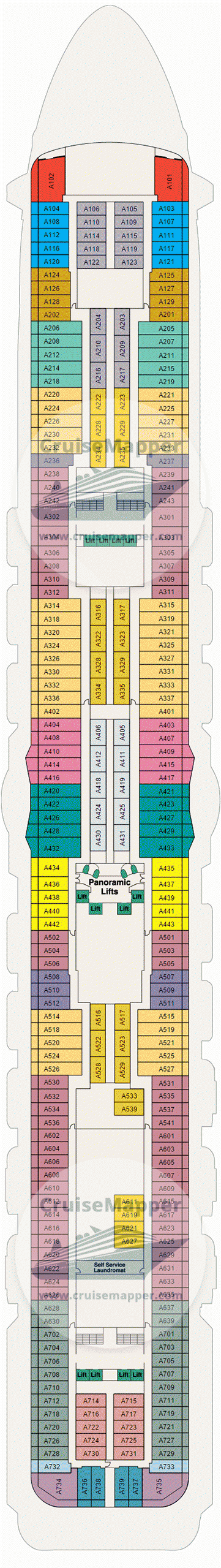 Royal Princess Deck 12 Plan Cruisemapper