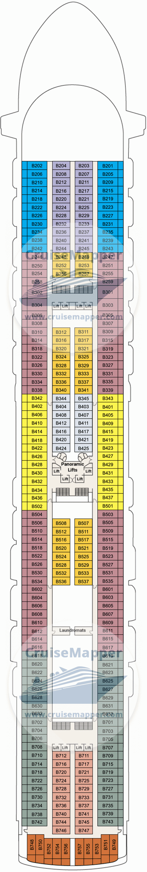 Crown Princess Deck 11 Plan Cruisemapper
