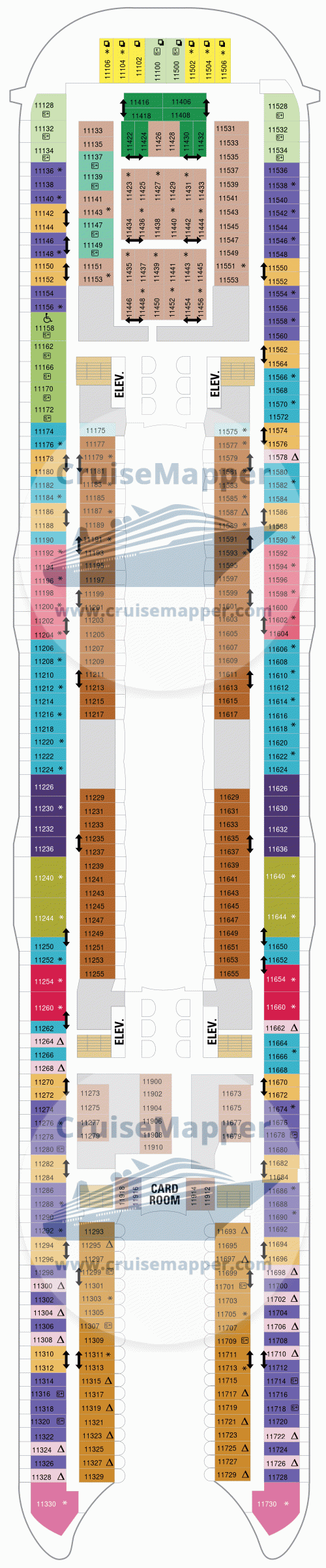 Oasis Of The Seas Deck 11 Plan Cruisemapper