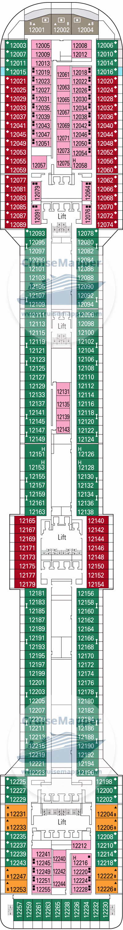 Msc Fantasia Deck 12 Plan Cruisemapper
