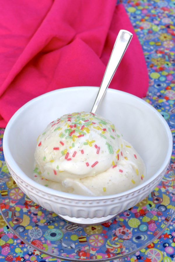 sicilian vanilla gelato gelato di vaniglia - crumbs on the table on vanilla gelato recipe uk