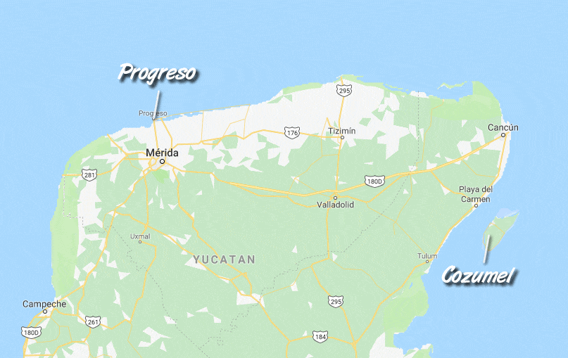 Progreso Mexico Map Progreso Map Yucatan 