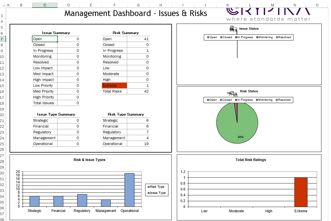 Cryptika Security, Risk Assessment Tool, Issues and Risks