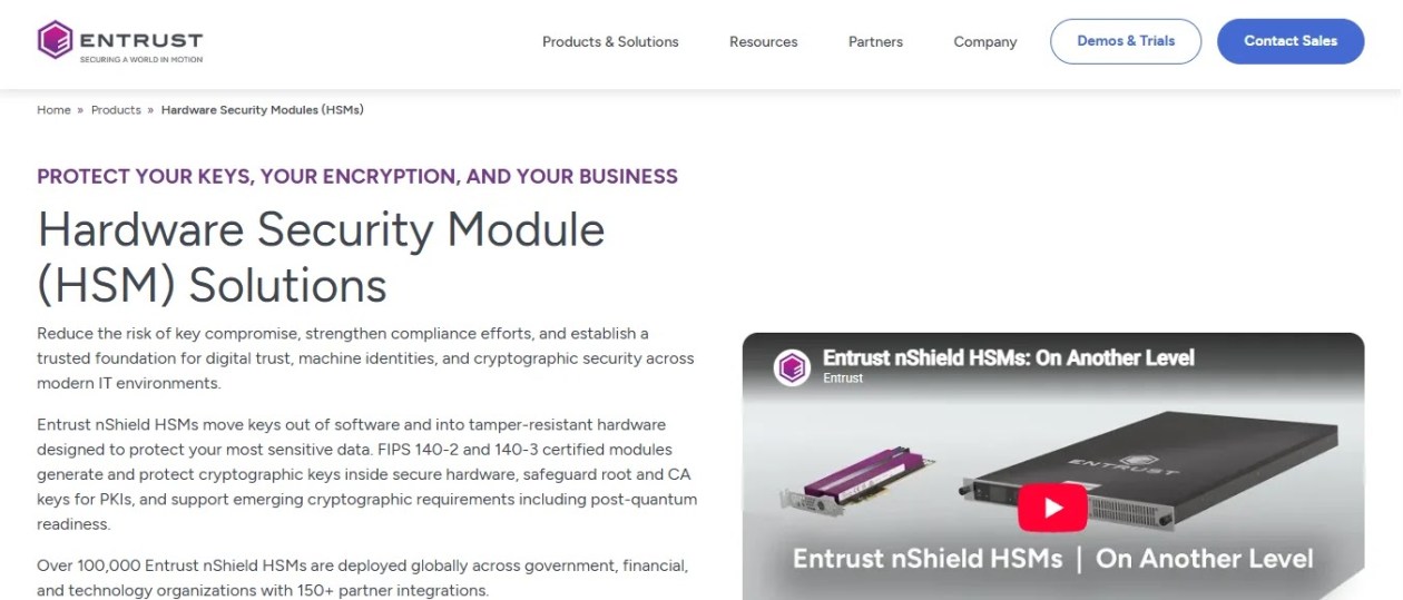 Entrust (nShield) — Best High-Assurance Execution