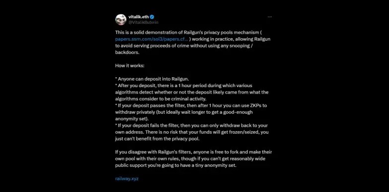 Vitalik Buterin introducing the concept of privacy pools