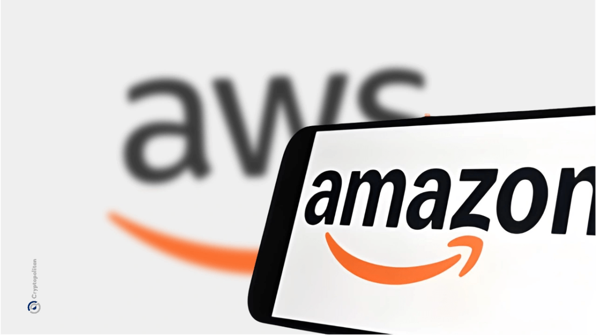 Professional working on AWS cloud infrastructure with laptop and network diagrams