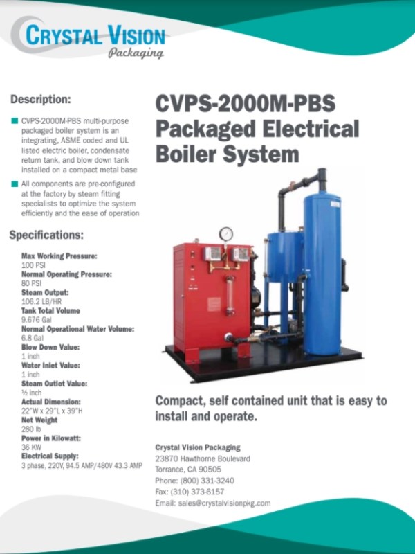 Packaging Solutions - Pallet Stretch Films + Pallet Stretch Wrapping Machines 22 Boiler System