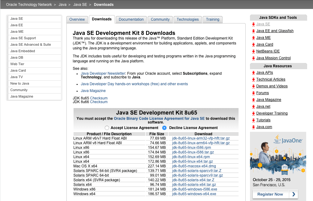 Scroll down the page to view the available downloads. Installing Java 8 And Eclipse On Mac Os X