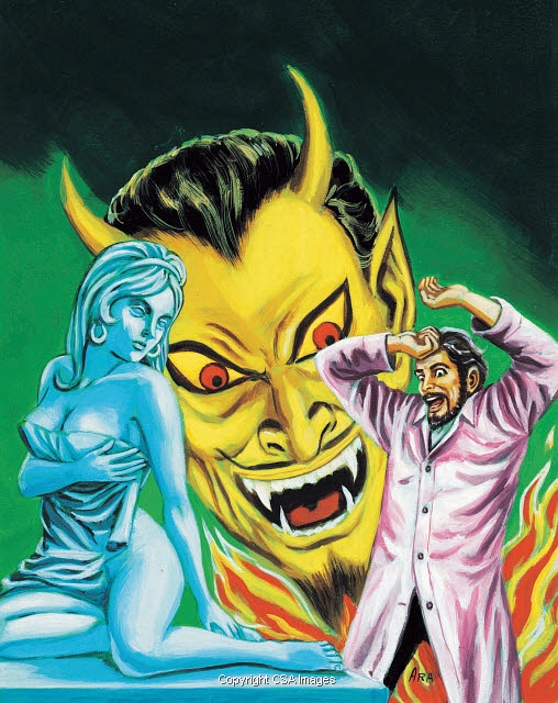 Devil Laughing at Man and Woman | #777618 | CSA Images