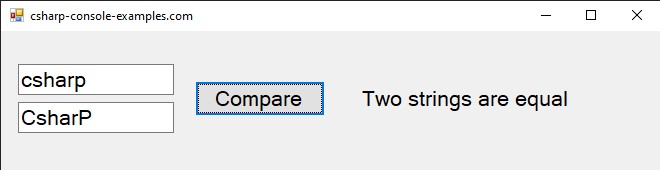 How to Compare Two Strings by Ignoring Case in C# – Programming ...