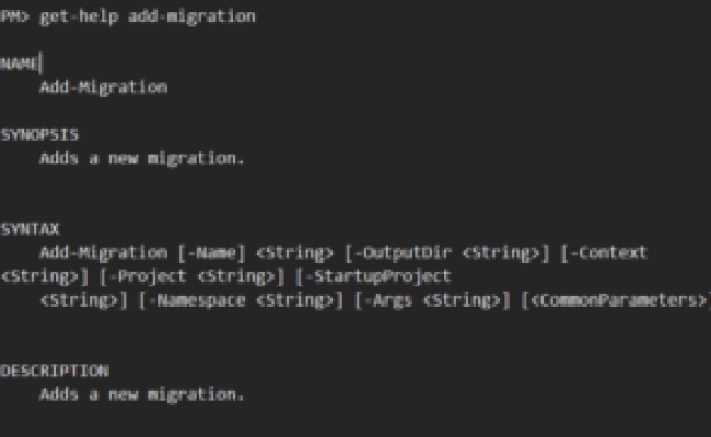 How To Use EF Core Migrations