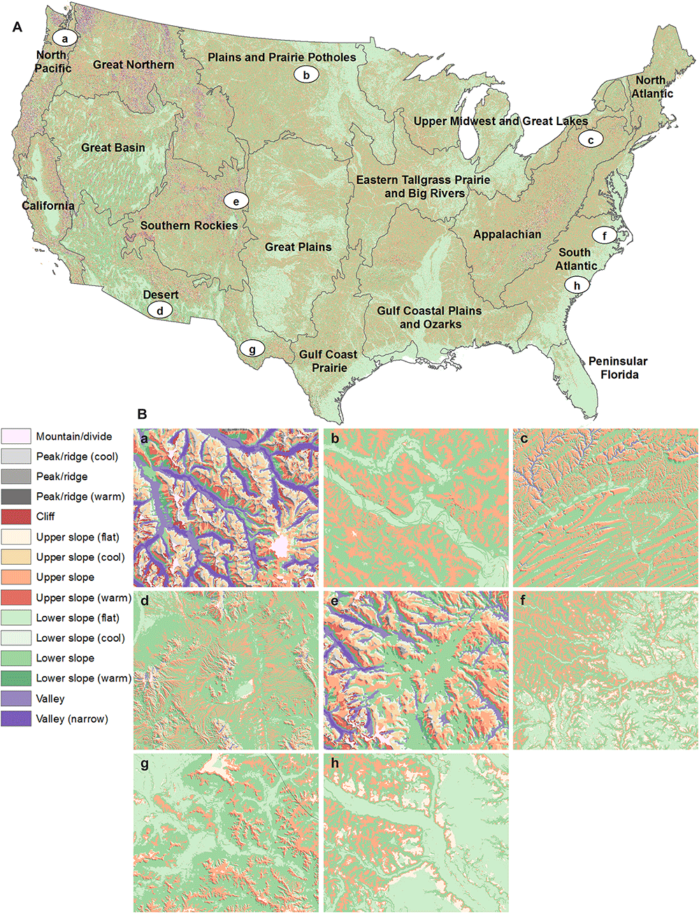 Map Of Major Landforms In The Us Landforms 