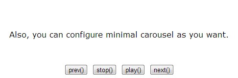 A Minimal Carousel Javascript Library