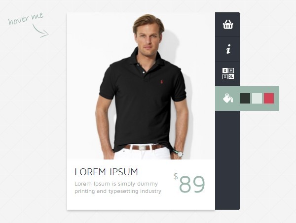Add An Animated Sidebar To Your Product Image with Html5 and CSS3