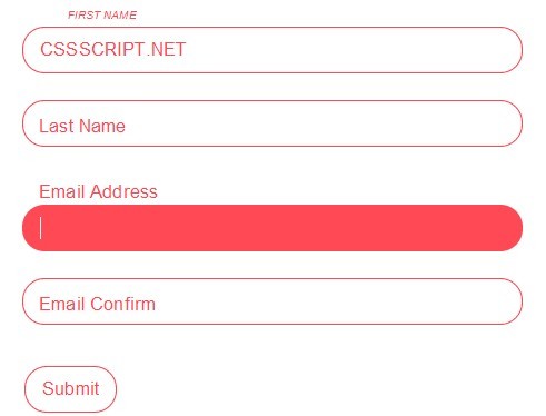 Animated Input Labels with Pure CSS/CSS3