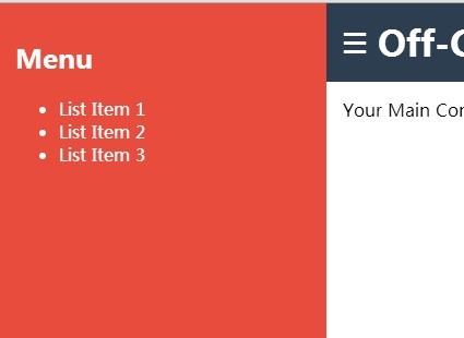 Create A Siding Off-canvas Menu with Pure CSS