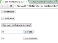 A JS Library For Animated Notifications In Webpage Title - TitleNotifier.js