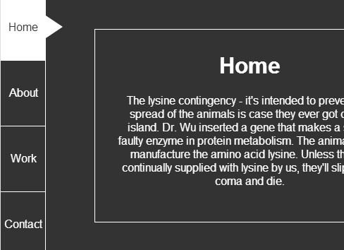 Animated Vertical Tabbed Navigation with Pure CSS3