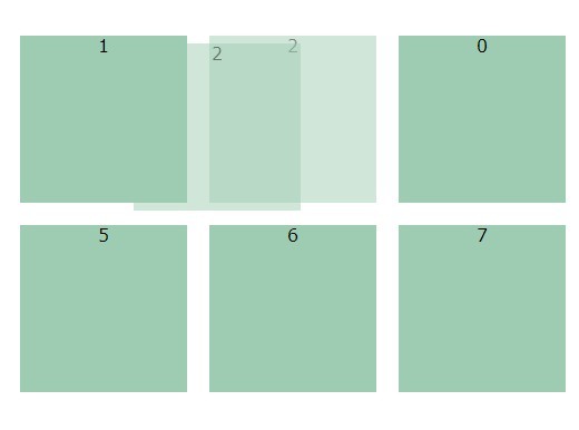 Sortable Box Grid with Drag and Drop Support