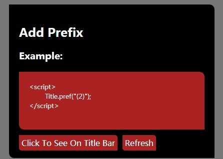 Browser Title Bar Manipulation JavaScript Library - title.js | CSS Script