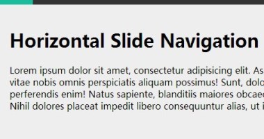 Horizontal Slide Navigation Menu with Pure CSS CSS3