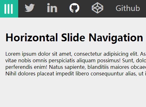 Horizontal Slide Navigation Menu with Pure CSS/CSS3