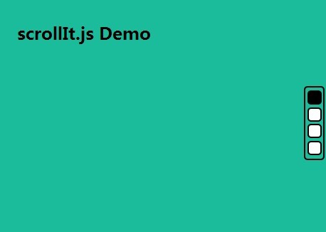 Pure JavaScript Library For One Page Scrolling Website – scrollIt.js