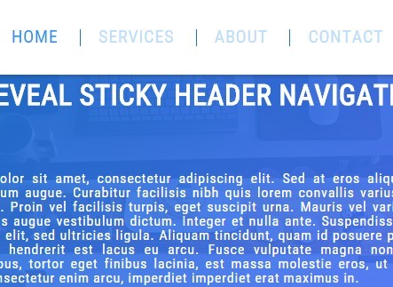 Auto-Reveal Sticky Header Navigation with Pure JavaScript and CSS