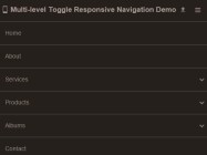 Multi-level Toggle Responsive Navigation Menu using Pure CSS