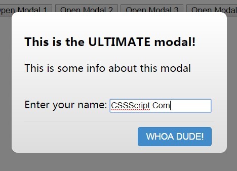 Small & Customizable Modal Dialog JavaScript Library – Nano Modal