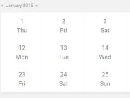 Simple Responsive Month Calendar with JavaScript and CSS