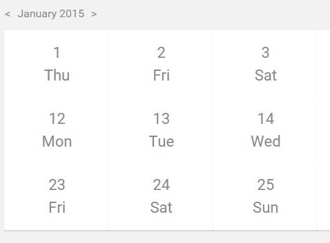 Simple Responsive Month Calendar with JavaScript and CSS