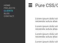 Pure CSS CSS3 Off-screen Side Navigation