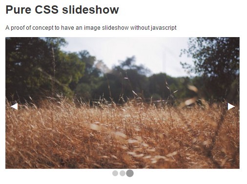 Basic Image Slideshow with Pure CSS | CSS Script