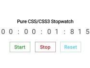 Pure CSS CSS3 Stopwatch