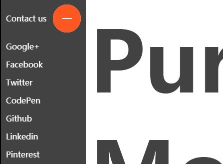 Morphing Side Menu with Pure CSS / CSS3