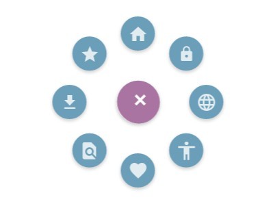 Path-style Animated Radial Menu – BloomingMenu.js