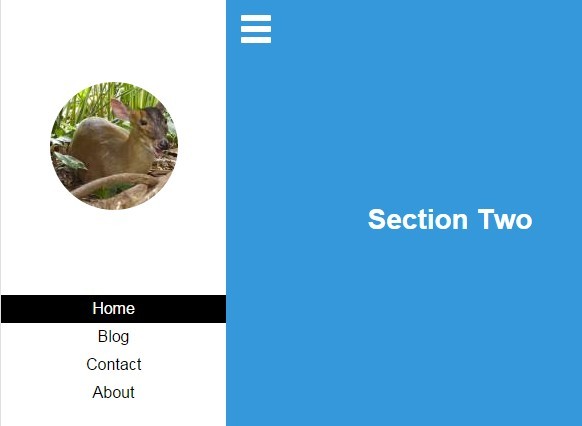 Off-canvas Side Nav with Adaptive Main Content