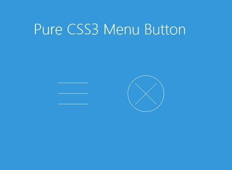 Pure CSS3 Animated Hamburger Toggle