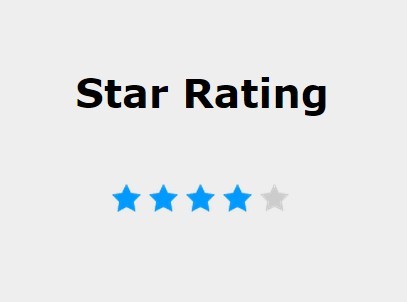Pure CSS Star Rating System