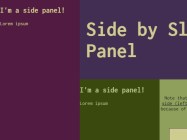 Side by Slide Panel