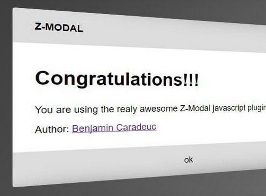 Lightweight Modal & Dialog JavaScript Library – Z-MODAL