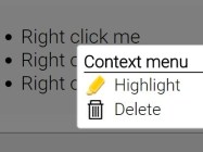 Vanilla contextMenu