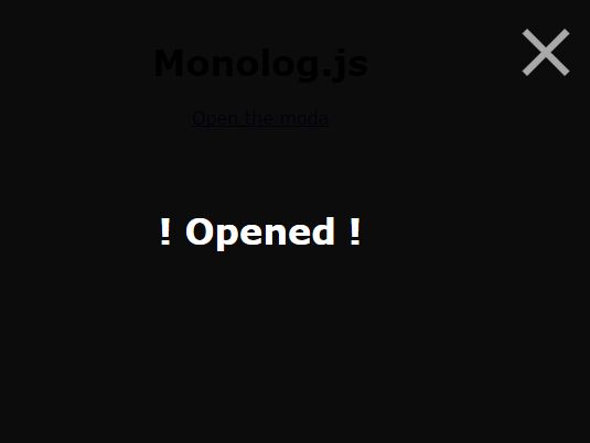 Simple Fullscreen Modal Window In Pure JavaScript – Monolog.js