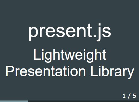 Pure JavaScript Library For HTML5 Web Presentation – Present.js